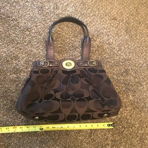 Coach Signature Sateen Brown handbag